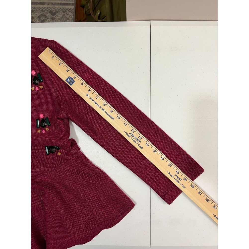 Anthropologie Dolce Vita Women's Gem Drop Peplum Top Raspberry Pink Size M - Picture 7 of 8